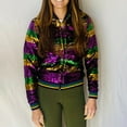 thumbnail image 3 of Tiqkatyck Mardi Gras Jacket Clearance, Women's Carnival Long Sleeve Sequin Long Sleeve Cardigan Jacket Top, Mardi Gras Sequin Jacket, Mardi Gras Tops for Women Camouflage, 3 of 9
