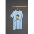 thumbnail image 2 of Oktoberfest Funny Cat Light Blue Adult T-Shirt - Medium, 2 of 6