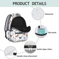 thumbnail image 4 of Butterfly and Blue Beige Pattern Backpack for School, Cute School Bag with Adjustable Shoulder Straps and Padded Back, 15.3"x11"x7.1", 4 of 4