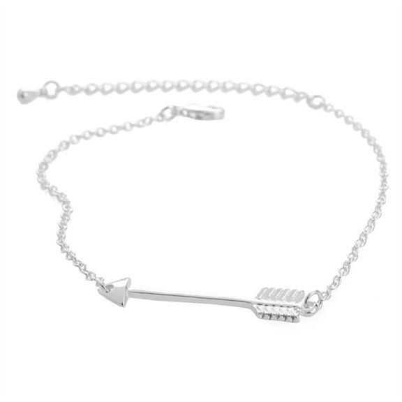 SUSHANG Simple Arrow Bracelet Creative Retro Fashion Alloy Womens Bracelet Anklet Jewelry Gift Chain Bracelets