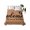 Peru Black, variant on Queen Flat Sheet Only Please Remove Your Shoes Text Soft Microfiber Cooling Bedding Sheets Black Footprint on Brown Flat Bed Sheet for Hotel,Home Decor