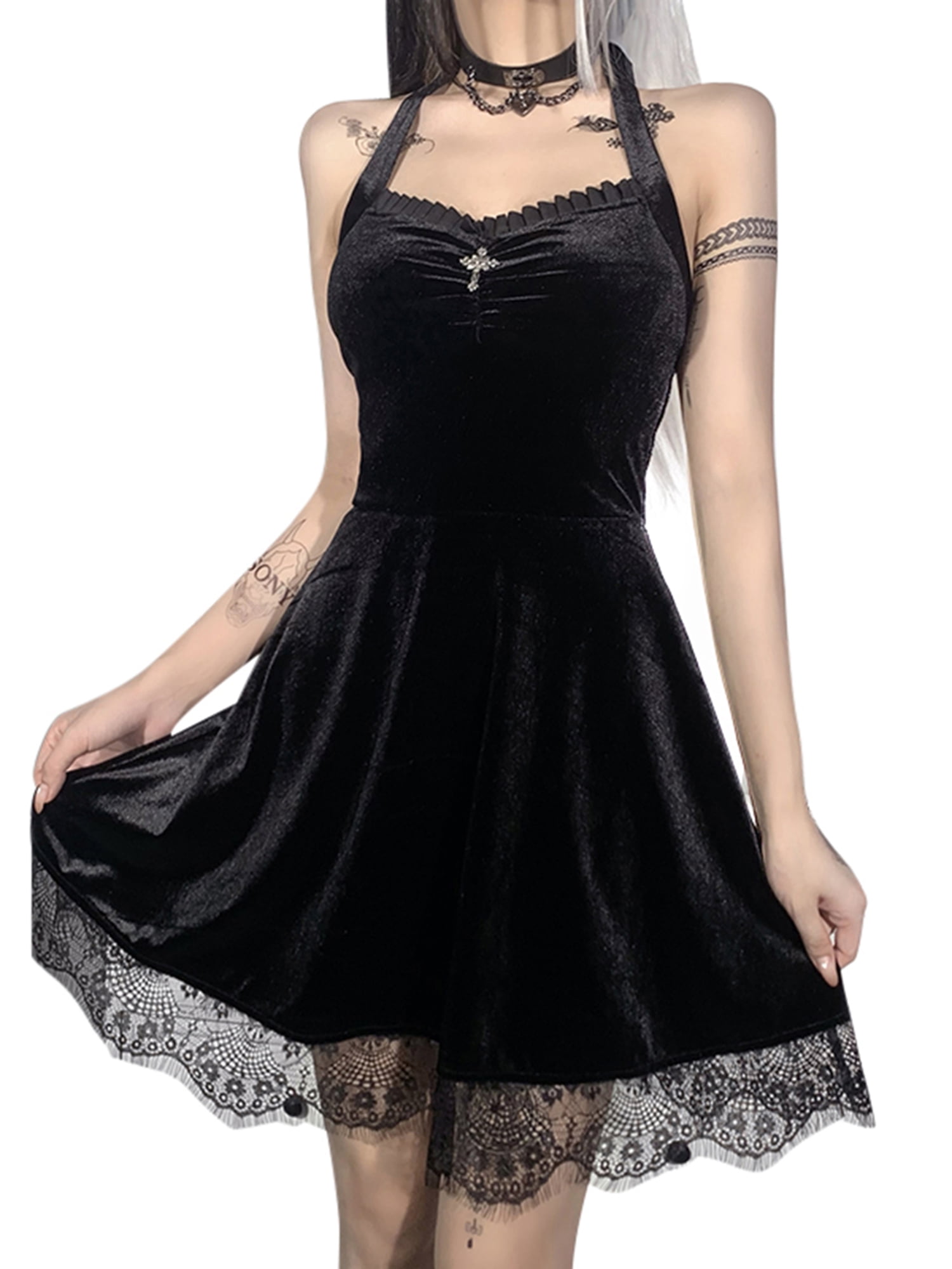 black emo dresses