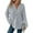 Gray#013, variant on LTTVQM Women's Hoodies Knitted Casual Lightweight Long Sleeve Drawstring Fall Sweaters Loose Fit Button Down Sweatshirt Trendy V-Neck Blouses Pullover Orange L