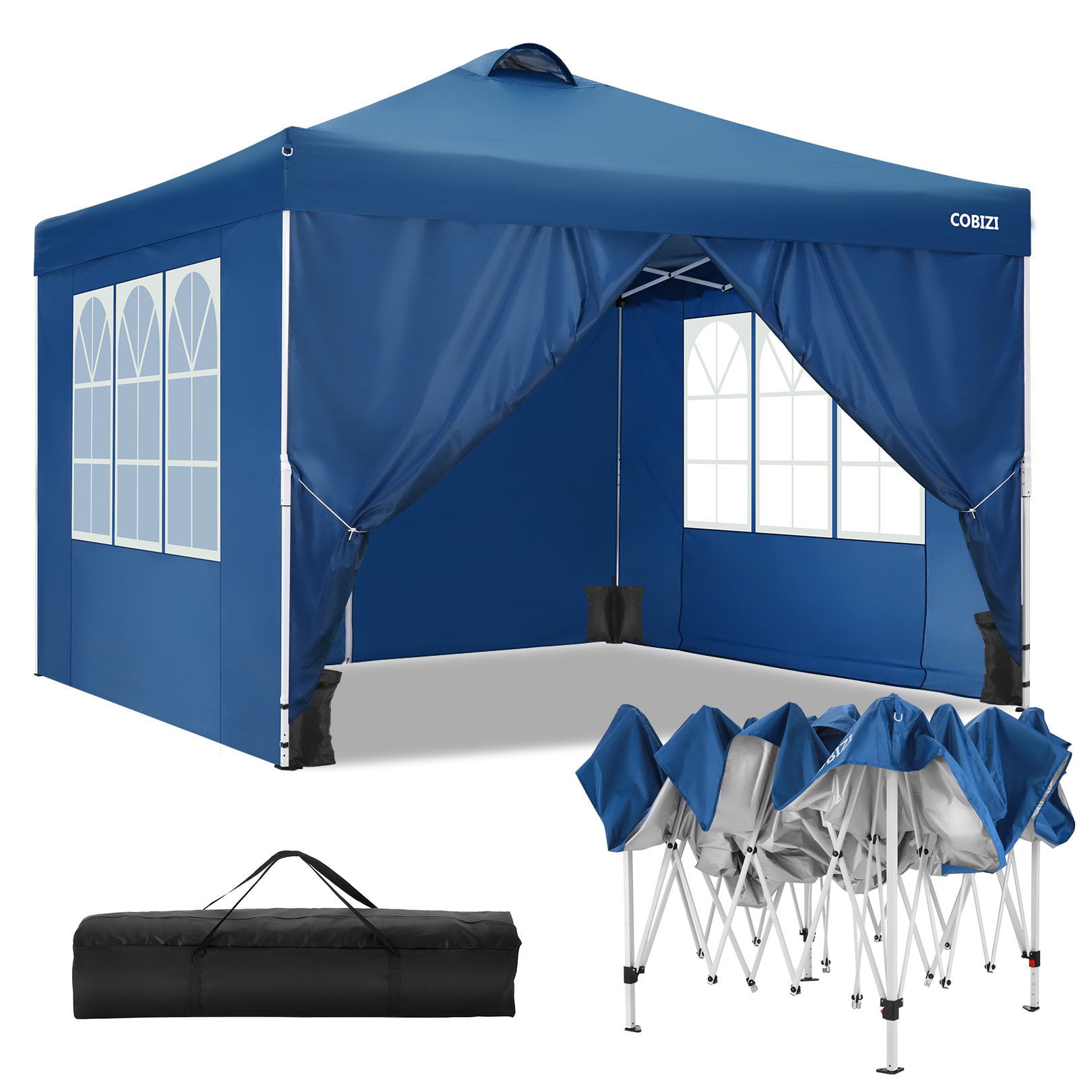 10'X10' Pop Up Canopy Outdoor Instant Foldable Patio Tent Blue New