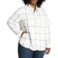 thumbnail image 5 of Jachs Girlfriend Women's Super Soft Feel Flannel Shirt (White,3X), 5 of 6