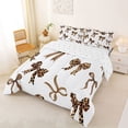 thumbnail image 2 of Erosebridal Brown Bow-Tie Full Size Comforter Sets for Princess Girls, Dreamy Ribbon Bedding Sets, Reversible, 1 Comforter and 2 Pillowcases, 2 of 6