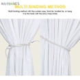 thumbnail image 2 of BadPiggies 2Pcs Curtain Rope Tiebacks, Decorative Handmade Drapery Rope Holdbacks with 2 Metal Screw Hooks (White), 2 of 7