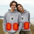 thumbnail image 2 of Oversized Hoodies Zip Jacket Women Sweatshirt Hoodies Women S Hoodie Sweatshirt Long Sleeve Pocket Unisex Heated Hoodie Rechargeable Warmth With Adjustable Heat Settings Cozy Lined Gray L, 2 of 7