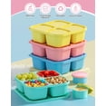 thumbnail image 2 of Set de cajas para snacks Canfanni con 4 compartimentos, apilables y libres de BPA, 2 of 7