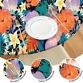 thumbnail image 4 of Pioneer Flower Floral Print Pattern Round Fitted Tablecloth with Elastic Edge,Dining Table Cover Waterproof,Outdoor Round Tablecloth for Camping,Dining,Indoor and Outdoor, 4 of 7