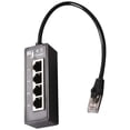 thumbnail image 2 of Divisor de red VentDepot NetDivisor RJ45 1-4 Interior Negro Plástico y metal, 2 of 2