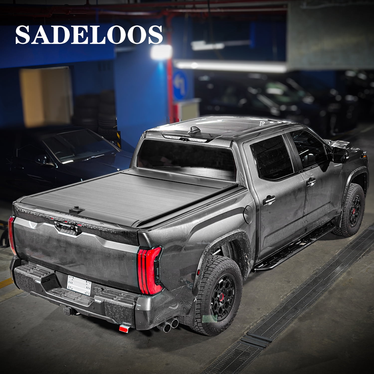Retractable Hard Tonneau Cover Fits 2014-2025 Toyota Tundra 5'6" (66.7”) Truck Bed Matte Black Aluminum Low Profile Waterproof Off Road (Retractable, Matte Black, Manual Retract)