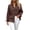 Coffee, variant on Women 2026 Cotton Linen Denim Button Down Shirt, Long Sleeve Oversized Boyfriend Shacket with Pockets Loose Casual Layering Blouse
