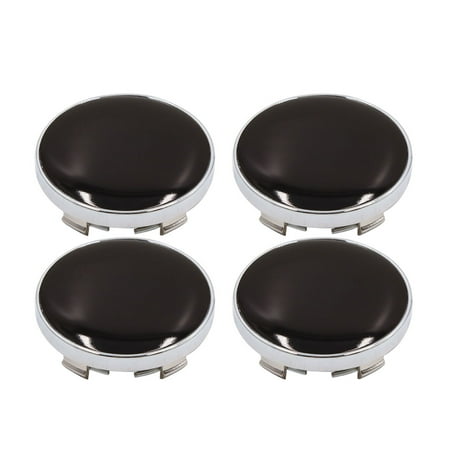 - 4pcs 60mm Dia 5 Lugs Car Tyre Wheel Center Hub Caps Cover w Black Emblem Sticker