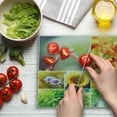 thumbnail image 3 of Country Cutting Board, Flourishing Spring Collage with Grapes Trees and Sunflowers Seasonal Countryside, Decorative Tempered Glass Cutting and Serving Board, Large Size, Multicolor, by Ambesonne, 3 of 5