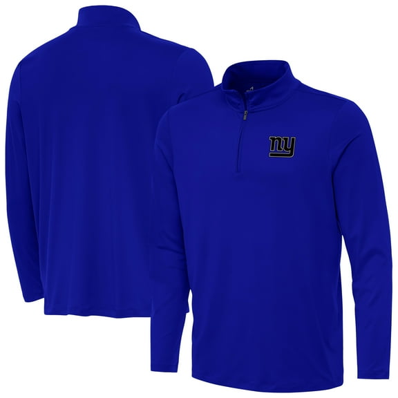 Men's Antigua  Royal New York Giants Reprocess Quarter-Zip Top