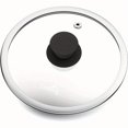 thumbnail image 2 of HLONK 8 Inch Replacement Lid for Pots  Pans  Cast Iron Skillets  Wok  Crock-Pot - Tempered Glass Pan Cover with Wide Stainless Steel Rim  Leakproof Steam Vent & Non-Slip Silicone knob - C, 2 of 6