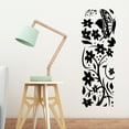 thumbnail image 3 of Adhesivo decorativo de pared extraíble con flores de ratán: despegable y pega. Adhesivos de pared con flores de ratán, color negro, 3 of 5