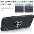 thumbnail image 4 of Kick Stand Case for iPhone 11 Heavy Duty with Magnetic Ring Case {Shock Proof-Built in Kickstand - Dual Layer Rubber- iPhone 11} Color Black - By Entronix, 4 of 7