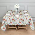 thumbnail image 3 of Pioneer Flower Floral Print Pattern Square Tablecloth, Waterproof Wipeable Spillproof Washable Table Cover for Home Kitchen Party Decor, 52"x52", 3 of 6