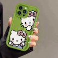 thumbnail image 1 of Sanrio Hello Kitty Étuis de Téléphone pour iPhone 12 14 15 11 13 Pro Max TP XR 8 7 Plus SE2 Protection d'Objectif Souple Cadeau Mignon RJ, 1 of 7