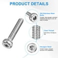 thumbnail image 2 of Uxcell 50-Pack M2 x 10mm Tornillos de Cabeza Hexagonal, 304 Tornillo de Acero Inoxidable, Sujetadores de Precisión de Rosca Completa, 2 of 7