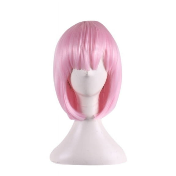 Pink Cosplay Natural Party Wig Short Full Hair Fashion Synthetic Wig