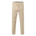 thumbnail image 6 of Men Business Work Pant Classic Casual Trousers Comfortable Flat Front Dress Stretch Khaki Pant, 6 of 6