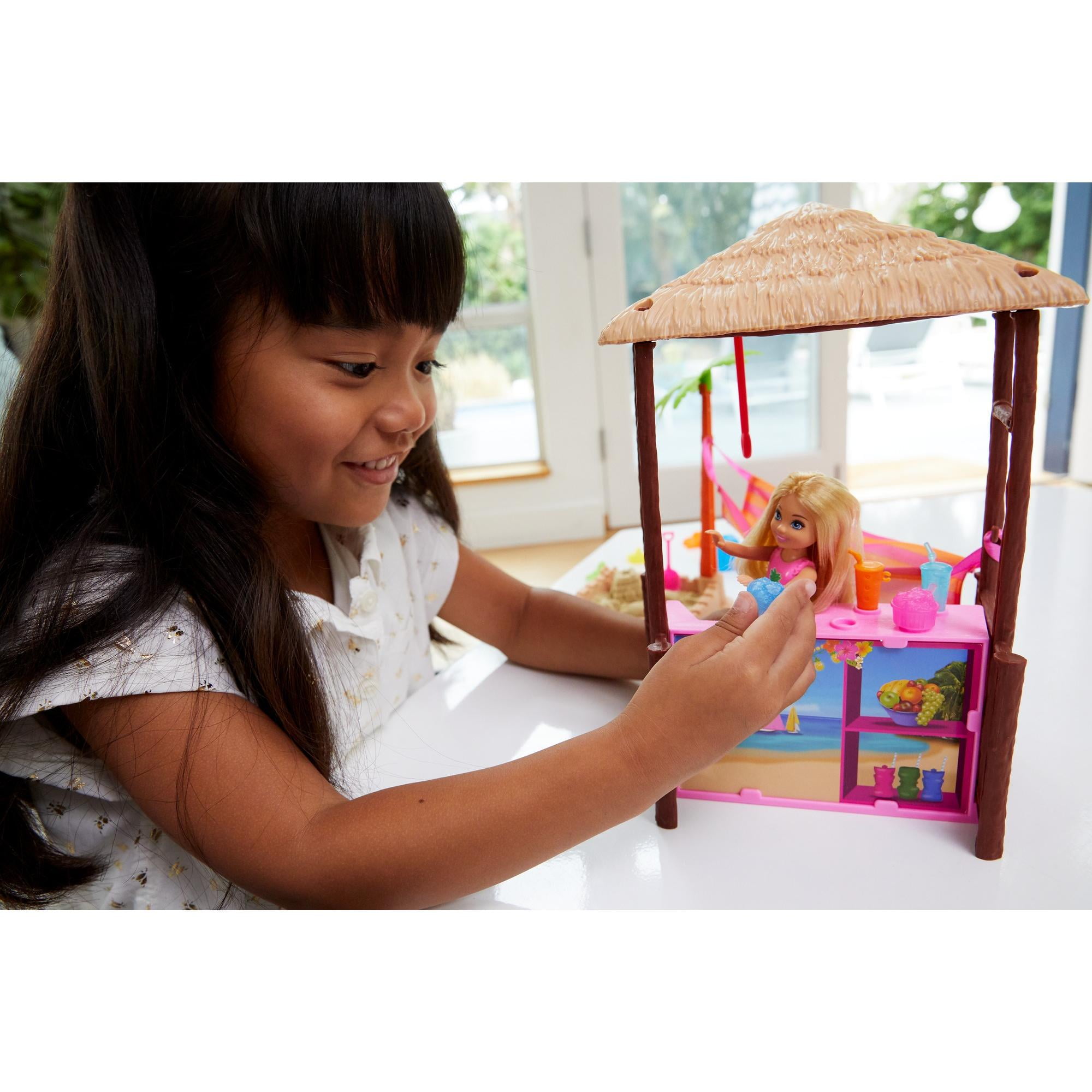 Barbie Chelsea Doll Beach Tiki Hut Playset with Moldable Sand Walmart