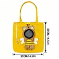 thumbnail image 3 of Paw Bag, Pet Carrier Bag, Canvas Shoulder Cozy Carry for Cats,Breathable Cat Carrier with Head out Design, Portable Handbag Tote for Small Cat Dog Outdoor Travel Camping,Yellow,M, 3 of 9