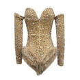 thumbnail image 5 of Jumpsuit Women'S Zipper Offshoulder Sequin Velvet Long Sleeve Bodysuit Sexy Body Suit Tops,Gold Mardi&nbsp;Gras Women'S Polyester Jumpsuit M, 5 of 6