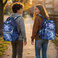 thumbnail image 3 of HELLHERO Blue Lightning Bolt Print Multi Pocket School Bookbag with Soft Padded Lightweight School Bag, Breathable 17 Inch Kids Backpack for Middle Travel, 3 of 8