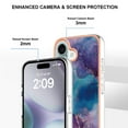 thumbnail image 4 of Case for Moto G24 4G case,Hard IMD Marble Pattern Fashion Design Case for Girls,Enhanced Camera and Screen Protection Cover, 4 of 6