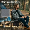 thumbnail image 3 of Heavy Duty Oversized Camping Chair 2 Pack, Foldable Armchair with Ergonomic Back and Cup Holder, 350 LB Capacity for Picnic Concert Beach, Grey, 3 of 6