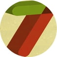thumbnail image 1 of Ahgly Company Machine Washable Indoor Round Transitional Mahogany Brown Area Rugs, 5' Round, 1 of 7