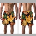 thumbnail image 3 of luoweisi Men's Beach Shorts Quick Dry Swim Trunks with Mesh Lining Thanksgiving Leaves 2XL, 3 of 5