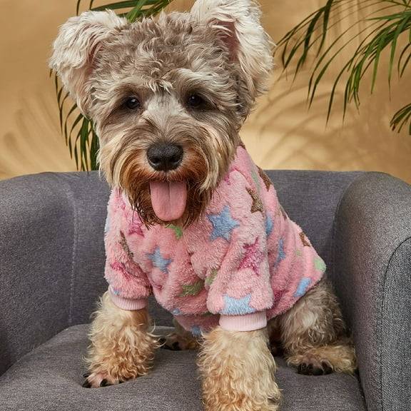 Thermal Dog Pajamas Fuzzy Velvet Doggie Coat Puppy Winter Onesies Doggy Soft PJS Pet Cold Weather Clothes Cat Apparel