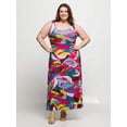 thumbnail image 3 of Plus Size Floral Scoop Neck Tank A Line Maxi Dress, 3 of 3