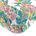 thumbnail image 5 of Jordan Manufacturing 45" x 22" Via Garden Multicolor Tropical Rectangular Outdoor Chair Cushion with Ties and Hanger Loop, 5 of 14