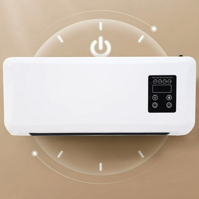 Mini split air conditioners and heat 110v-Desk Fan Bladeless Wall Mount Fan Oscillating For Bedroom Air-Circulator Fan With Remote For Home Offices Bedroom