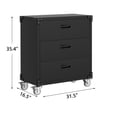 thumbnail image 3 of Volkmi Heavy Duty Metal Rolling Tool Cabinet with 3 Drawers – Mobile Garage Storage Organizer – Steel Construction – Lockable Design – Ideal for Workshop,Home Improvement, 3 of 6