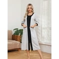 thumbnail image 5 of Robes for Women: Syphoria Zip Up Front Summer Robe for Women, 3/4 Sleeves Lightweight Housecoat with Pockets, 5 of 6