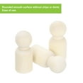 thumbnail image 4 of Uxcell 50 Pack Wood Peg Dolls 1.38 Inch Male Unfinished Natural Wooden Figures, 4 of 6
