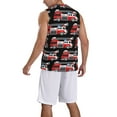 thumbnail image 2 of Pofeuu Fire and Rescue Truck Print Basketball Jersey, Shirts for Men Youth Basketball Jersey Crew Neck-Small, 2 of 6