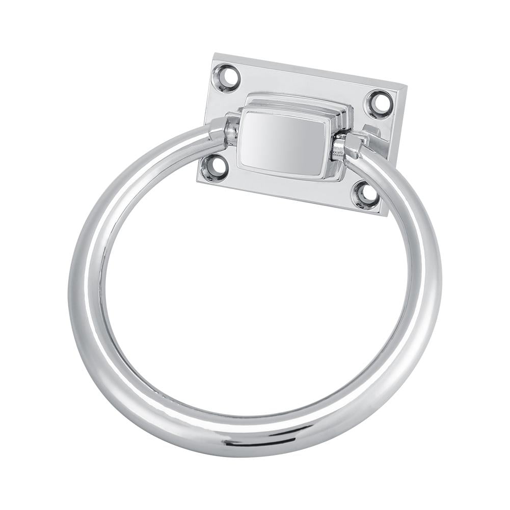 Peahefy Silver Ring,Pull Ring,111x56x38MM Shiny Silver Drop Pull Ring