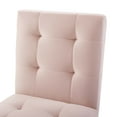 thumbnail image 6 of Side Dining Chair, Velvet, Metal Steel, Gold Pink, Modern Contemporary Urban Design, Kitchen Room Cafe Bistro Restaurant Hospitality, 6 of 9