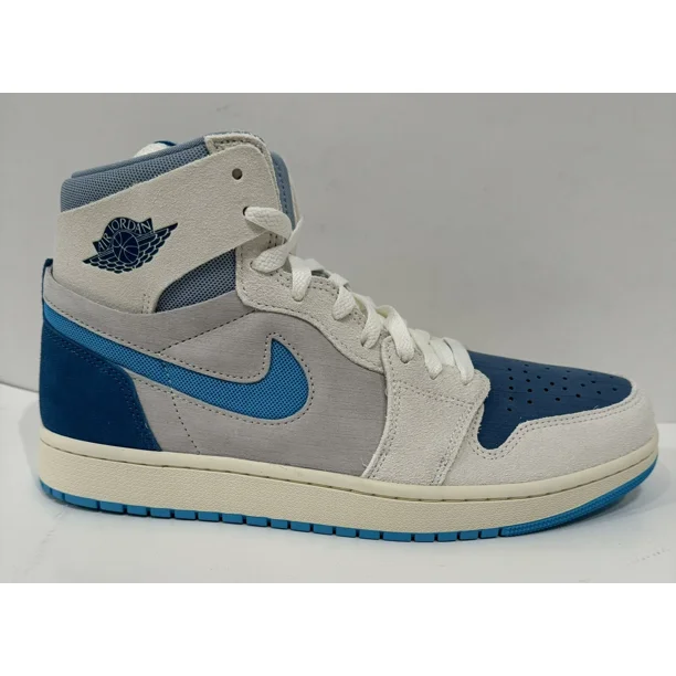Ni - ke Ni - ke Men's Air Jordan 1 High Zoom CMFT 2 Shoes Size 10.5 Blue Grey Sail