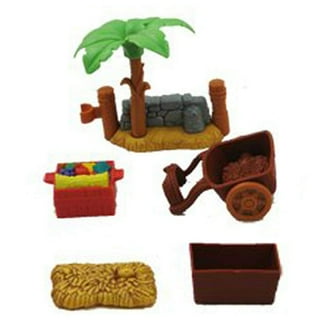 Fisher-Price Little People - Carro Di Ricambio Marrone Per Presepe Deluxe Christmas Story (J2404), Pezzo Originale