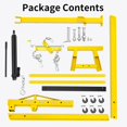 thumbnail image 3 of Lumiparty 2 Ton Folding Hydraulic Engine Hoist with Lever, Cherry Picker Shop Crane with 6 Casters, 4400 Lbs Capacity Heavy Duty Crane Lift for Garage, Workshop, Repair, Yellow, 3 of 7
