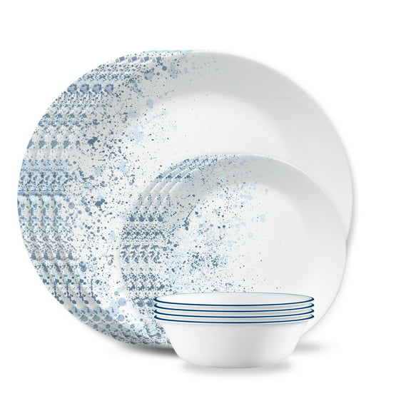 Corelle Indigo Speckle 12-Piece Glass Dinnerware Set (Service for 4)